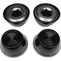 Quadrapoint Hub Cap Replacement Compatible With Popular Red Wagon Brand  Steel & Wood Wagons 1/2"" New Black (Not For Plastic Or Folding Or Little Wagons Model W5  Please Read Product Description)