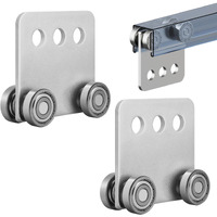 2Pcs 4 Wheel Trolley Assembly Rollers Four Bearing Trolley Assembly For 1-5/8"" Wide And All 1-5/8"" Or Taller Strut Channel