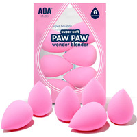 Aoa Studio Collection Makeup Sponge Set Latex Free And High-Definition Set Of 6 Makeup Wonder Blender For Powder Cream And Liquid  Super Soft Wonder Beauty Cosmetic