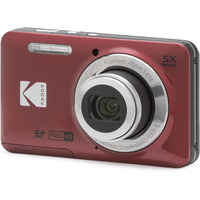 Kodak Pixpro Fz55-Rd 16Mp Digital Camera 5X Optical Zoom 28Mm Wide Angle 1080P Full Hd Video 2.7"" Lcd Vlogging Camera (Red) Packaging May Vary