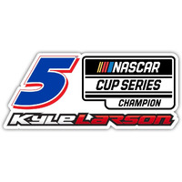 Kyle Larson #5 Nascar Cup Series 2021 Champion 4"" Laser Cut Decal