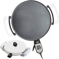 Addis Griddle (Mitad/Mogogo) -16 Inch Digital Electric Griddle For Injera  Lefse  Pancake - Even Heat Distribution