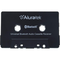 Aluratek Universal Bluetooth Audio Cassette Receiver  Built-In Rechargeable Battery  Up To 8 Hours Playtime  Audio Receiving Up To 33 Feet  Abct01F