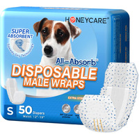 Honey Care All-Absorb A26 Male Dog Wrap  50 Count  Small