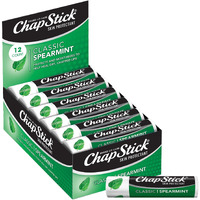 Chapstick Bulk Lip Balm  Classic Spearmint 12-Pack - Cool & Refreshing Lip Moisturizer For Dry Lips  0.15 Oz Ea
