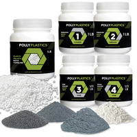Polly Plastics Rock Tumbler Tumbling Media Grit Kit & Plastic Filler Pellets