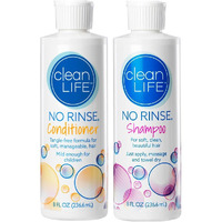 No-Rinse Shampoo And Conditioner Bundle - 8 Fl Oz Per Bottle - Leaves Hair Fresh  Clean And Odor-Free