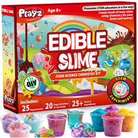 Playz Edible Slime Candy Making Science Kit For Kids Ages 8-12 Years Old - Food Science Chemistry Kid Science Kit With 25 Experiments To Make Slime Chocolates  Educational Science Kits For Boy & Girls