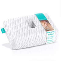 Blissbury Mini Ear Pillow | Ear Piercing Pillow For Side Sleeping | Travel Friendly Cnh Pillow With Ear Hole | Soothing Hole For Ear Pain | Piercing Health & Ear Recovery For Side Sleepers | Donut Ear