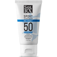 Solrx Sport Spf 50 Sunscreen  Oxybenzone Free  Broad Spectrum Uva/Uvb  Fragrance Free  Reef Friendly