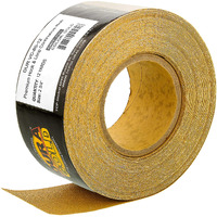 Dura-Gold Premium - 80 Grit Gold - Hook & Loop Backing Longboard Continuous Sandpaper Roll  2-3/4"" Wide  12 Yards Long - For Automotive & Woodworking Air File Long Board Sanders  Hand Sanding Blocks