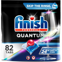 Finish Quantum Powerball  Dishwasher Pods  Dishwasher Detergent Liquid  Dishwasher Soap  Advanced Clean & Shine  82Ct Dishwasher Tablets