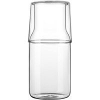 Ziljj 500Ml Bedside Water Carafe And Glass Set For Bedroom Nightstand  Night Water Carafe Set  Mouthwash Dispenser For Bathroom  Water Carafe Set With Cup(17 Oz)