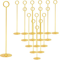 Urban Deco 16Pk Gold Table Number Holders Place Card Holders 12 Inch Table Card Holders Steel Card Holders For Photos  Food Signs  Memo Notes  Weddings  Restaurants  Birthdays