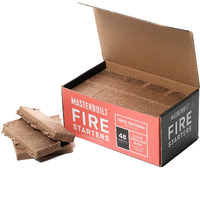 Masterbuilt Pure-Parrafin All-Natural Odorless Wax Fire Starters For Charcoal Grilling  Made For Gravity Series But Compatible With All Charcoal Grills & Fireplaces  48-Count  Model Mb20091521