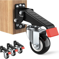 Spacekeeper Workbench Casters Kit 660 Lbs - Retractable Casters Heavy Duty Bench Caster Wheels Designed For Workbenches Machinery & Tables  4 Pack