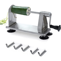 Homarden Stainless Steel Vegetable Spiralizer - 5 Blade Zucchini Noodle Maker - Industrial Quality Vegetable Slicer For Veggies  Salad Chopper  Potato Cutter  Zoodle Maker  12 X 8 X 6 Inches