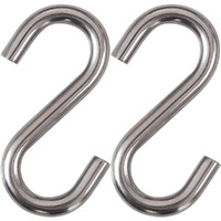 Cozihom Heavy-Duty 304 Stainless Steel S Hooks  3.3 Inch Hammock  Swing S Hooks  Industrial Grade Quality Utility Hooks Pack Of 2