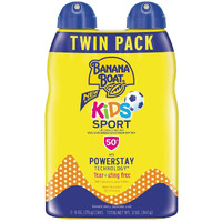 Banana Boat Kids Sport Sunscreen Spray Spf 50  Twin Pack | Kids Sunscreen Spray  Kids Sunblock Spray  Oxybenzone Free Sunscreen For Kids  Spray Sunscreen Spf 50  6Oz Each