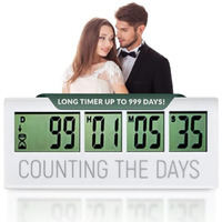 Countables Counting The Days Countdown Clock - Up To 999 Days Lcd Digital Timer - Easy To Set & Read Reusable Count Down Timer For Retirement  Wedding  Christmas  Holiday Baby Due Date Birthday & More