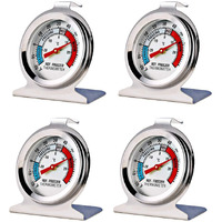 4 Pack Refrigerator Freezer Thermometer Large Dial Analog Thermometer