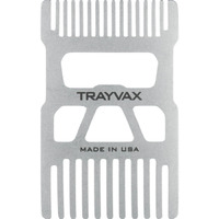 Trayvax Shift Wallet Comb  Wide Tooth Comb For Beard And Hair With Bottle Opener  Rfid Protection  Stainless Steel  Silver