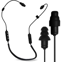 Plugfones Liberate 2.0 Wireless Bluetooth In-Ear Earplug Earbuds - Noise Reduction Headphones With Noise Isolating Mic And Controls (Black & Gray)