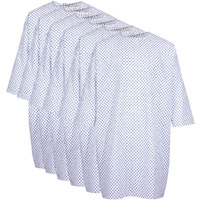 Profound Care Hospital Gown 6 Pack - Patient Gowns Fits Up To 2Xl - Hospital Gowns For Women And Men - 45"" Long & 62"" Wide - Cotton Blend Medical Patient Gowns White