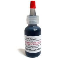 Pro-Grade Black Rubberized Speaker Repair Adhesive Glue (1/2 Oz) - Dries Black
