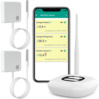 Mocreo Wifi Thermometer Freezer Alarm  Email Alert  App Notification  Data Record Export  No Subscription Fee  Remote Wireless Temperature Sensor For Refrigerator  Freezer  Hot Tub (2 Pack)