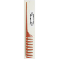 Krest Bone 11 1/2 Inch Large Space Teeth Rattail. Professional Comb. Heat Resistant Comb. Styling Combs. Detangle  Sectioning Comb.