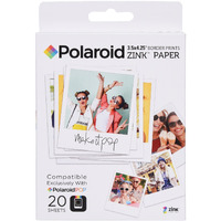 Zink Polaroid 3.5 X 4.25 Inch Premium Zink Border Print Photo Paper (20 Sheets) Compatible With Pop Instant Camera