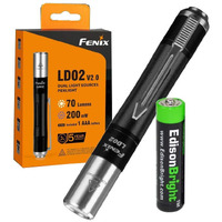 Fenix Ld02 V2.0 70 Lumen Neutral White/Uv Pen-Type Led Flashlight Bundle With Aaa Edisonbright Battery