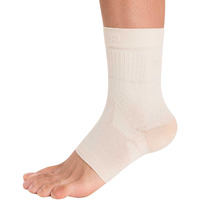 Zensah Ankle Support - Compression Ankle Brace - Great For Running  Soccer  Volleyball  Sports - Ankle Sleeve Helps Sprains  Tendonitis  Pain  Beige  Medium