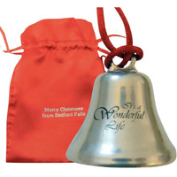 It's A Wonderful Life Christmas Ornament Bell On Ribbon Gift Boxed Movie Souvenir Steel Metal Keepsake Decoration Made In The Usa