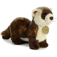 Aurora Realistic Miyoni Black Footed Ferret Stuffed Animal - Lifelike Detail - Cherished Companionship - Brown 10.5 Inches