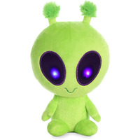 Aurora Interstellar Galactic Cuties Twitch Light Up Alien Stuffed Animal - Cosmic Companions - Illuminating Fun - Green 8 Inches