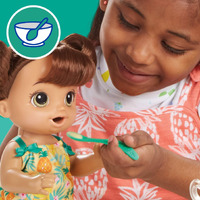 Baby Alive Magical Mixer Baby Doll Tropical Treat With Blender Accessories  Drinks  Wets  Eats  Brown Hair Toy For Kids Ages 3 And Up