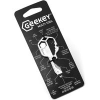 Geekey Multi-Tool | Original Key Shaped Pocket Tool | Stainless Steel Keychain Utility Gadget | 16+ Tools | Tsa Safe Multitool | Gift For Christmas  Men  Women  Valentine's  Birthday  Father