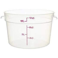 Cambro Camware Bundle 6 &12 Quart Translucent Round Food Storage Containers With Lids And Free Scraper