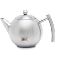 Venoly Stainless Steel Tea Pot With Removable Infuser For Loose Leaf And Tea Bags  Hot Water Fast To Boil  Dishwasher Safe And Heat Resistant (Silver  1 Quarts/Liters)
