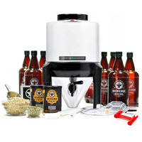 Brewdemon Craft Beer Brewing Kit Signature Pro With Bottles - Conical Fermenter Eliminates Sediment And Makes Great Tasting Home Brewed Beer - 2 Gallon Twisted Monk Witbier Ingredients