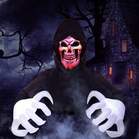 8 Ft Length Halloween Inflatable Grim Reaper Halloween Decorations Halloween Outdoor Blow Up Yard For Halloween Outdoor Yard Decorations  Garden  Lawn Indoor