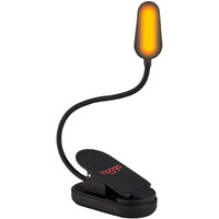 Hooga Book Light  Rechargeable Clip On Blue Blocking Amber Led Light For Reading In Bed. 1600K Color. Eye Care Light For Strain-Free  Healthy Eyes. Gift For Students  Kids  Travel  Nursing  Studying.