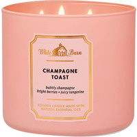 Bath And Body Works White Barn Champagne Toast 3 Wick Candle 14.5 Ounce Basic White Barn Label  Scented