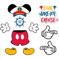 10 Pcs Cruise Door Magnet  Captain Mouse Cruise Door Decorations Funny Mouse Ears Magnet For Dcl Cruise& All Major Cruise