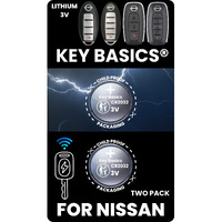 Key Fob Replacement Batteries For Nissan (Rogue Altima Sentra Frontier Pathfinder Kicks Murano Armada Juke Leaf Maxima Quest Titan Versa) Smart Remote (Pack Of 2) (Check Fitment Guide)