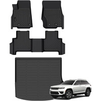 All Weather Floor Mats Cargo Mat Fit For Jeep Grand Cherokee(Wl Include 4Xe  Not Wk2 Or Wl75) 2022-2025 5 Seat Only Tpe Rubber Liners All Season Guard Odorless Anti-Slip Floor Mats Cargo Liner