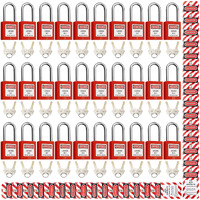 Safby Lockout Tagout Locks  Safety Padlock  Keyed Differently Loto Safety Padlocks For Lock Out Tag Out Kits Station (Red 1-30)