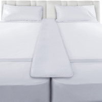 Feelathome Premium 12"" Bed Bridge (No-Wedge Design) - Twin Xl To King Bed Converter Kit With Double Straps- Extra Wide Memory Foam - Anti-Sink & Non-Slip Twin King Bed Converter - Mattress Connector